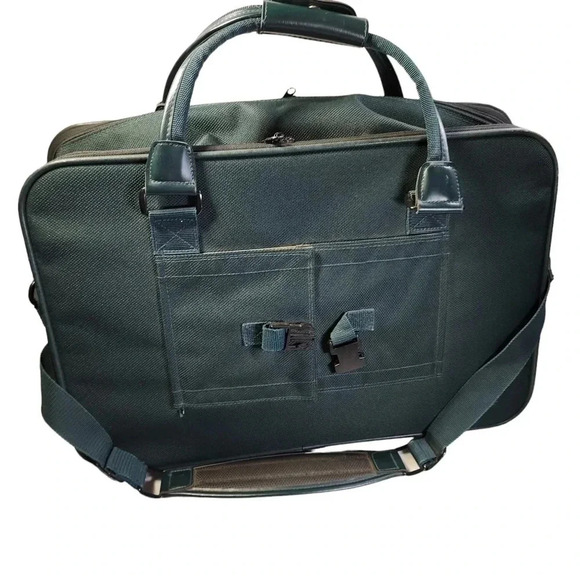 Atlantic Vintage Luggage Tote Forest Green Color - Picture 3 of 8